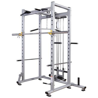 China Safety Solid 2021 Wholesale Fitness Gym Multi Functional Commercial Equipment Training Squat Rack Smith Machine for sale