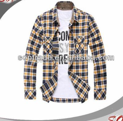 China 2015 Latest Fashion Anti-shrink Casual Shirt Men, High Quality Cotton Long Sleeves Mens Shirts for sale