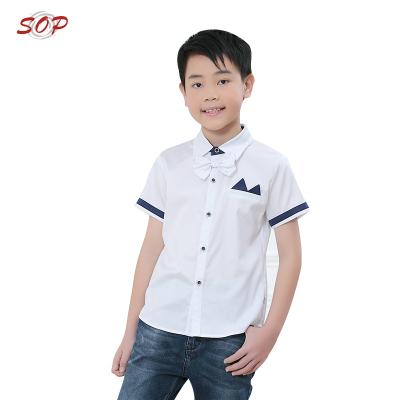 China Anti-wrinkle kids clothing wear boy blouse children kids shirt models new boutique top white dress shirt for sale