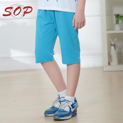 China Breathable Kids Cotton Spandex Pants Boys Hip Hop 3/4 Pants For Kids With Elastic Latest Size Summer Beach Casual Sports Pants for sale