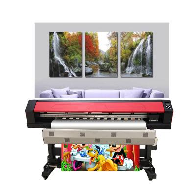 China Garment shops 1.6M 1.8M print head xp600 large format logo printer cable banner tarpaulin printer vinyl sublimation fabric printing machine for sale