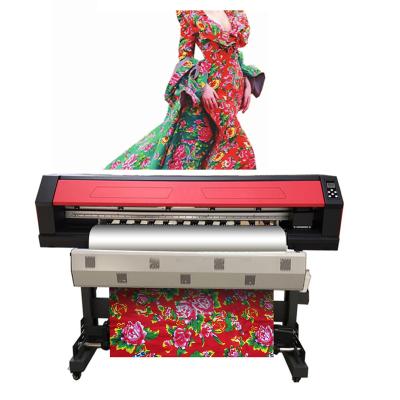 China Building Material Shops Foil Solvent Printer Eco Silk Fabric Canvas Ink 1.6m 1.9m Digital Fabric Printing Machine For Cloth for sale