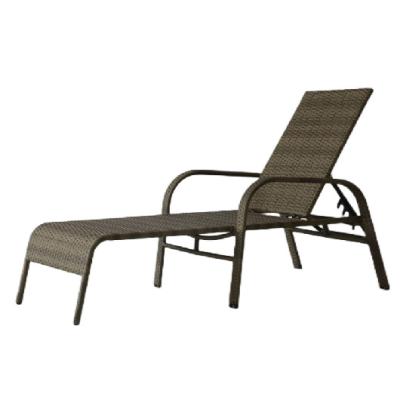 China Leisure Modern Rattan Bed Garden Sun Sofa Outdoor Pool Furniture With Backrest Adjustable Rattan Lounger Outdoor Beach Chair for sale