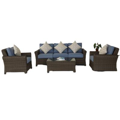 China Wholesale Modern Style Modern Fashion Garden Sofas Swivel Outdoor Furniture Rattan Garden Sofa Set for sale