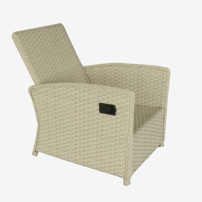 China Modern Recliner Chair, Outdoor Garden Rattan Recliner Sofa Chair With Stool for sale