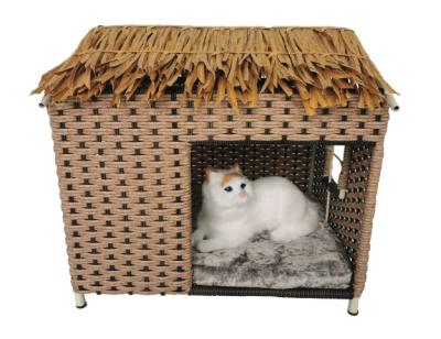 China Breathable Pet Basket Cat Dog Bed House Net PED Beds Cool Handwoven Handwoven Pet House Train Indoor/Outdoor Pet Bed for sale