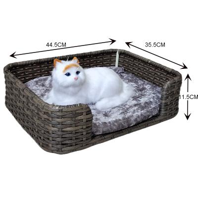 China Breathable Pet Beds PED House Dog Cat Bed House Mesh Pet Basket Cool Indoor/Outdoor Handwoven Pet Bed for sale