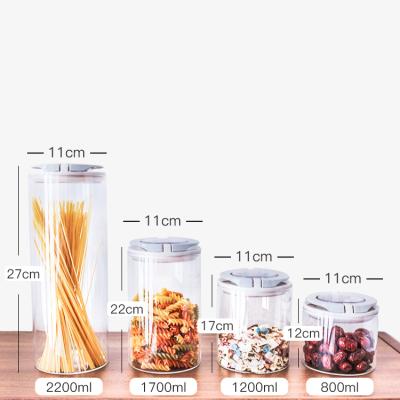 China Heatable Glass Jars With Lids Wholesale Custom Cylinder Food Storage Glass Jar Smell Resistant Transparent Glass Jar Container Food Storage Bottle Airtight for sale