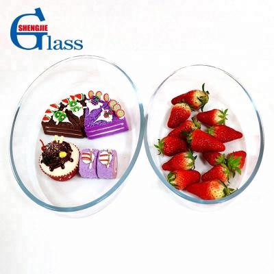 China Viable New Design Microwave Oval Glass Cake Mold for sale