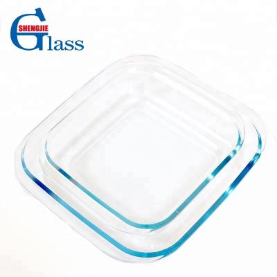 China Wholesale Viable High Quality Heat Resistant Glass Square Dish Baking Pan for sale