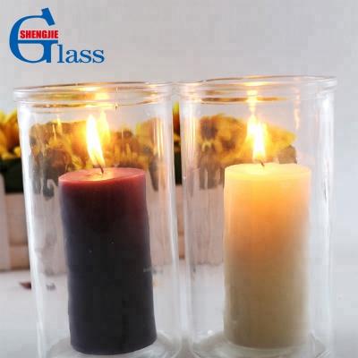 China Home Decoration Clear Decorative Candle Glass Containers Wholesale for sale