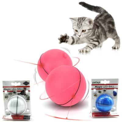 China Viable Instant Light Pet Supplies Electric Cat Toy LED Laser Light Rolling Laser Light Automatic Cat Toy Ball for sale