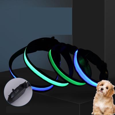 China Lights Led Dog Collar USB Loss Prevention Rechargeable At Night Light Dog Collar Led Pet Light Collars for sale