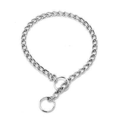 China Personalized Stainless Steel Dog P Chain Twisted Dog Choker Chain Gold Steel Chain For Dogs for sale