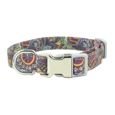 China Personalized Dog Collars Can Be Marked With Letters To Prevent Loss Comfortable Soft Pet Collars Colorful Printing Dog Traction Cat Collars for sale