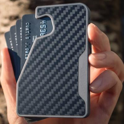 China Waterproof 2022 military microfiber minimalistas de carteras newcomer card holder aluminum plastic metal wallet for sale