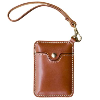 China Custom ID Badge Cowhide Work ID Card Strap Work Card Bus Holders Work Card Bus Access Student Card Holder 10.5*7.5 cm for sale