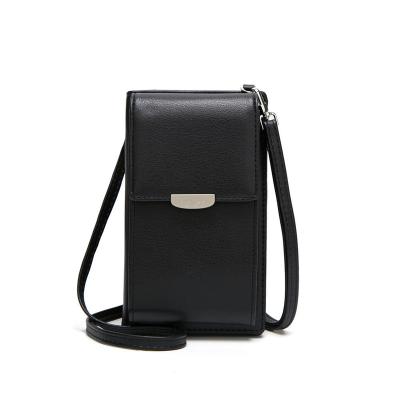 China Phone Strap Fashion Korean Women's Mobile Phone Bag PU Leather Handbag Customized Shoulder Bag for sale