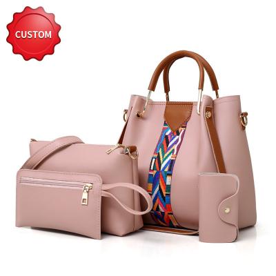 China Designer Luxury Women Leather PORTABLE Handbags 4 in 1 Large Capacity PU Leather Cross - Body Women Bag 4 Piece Set Shoulder Bag for sale