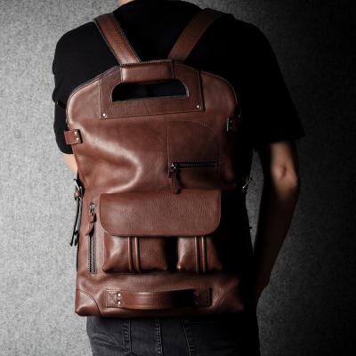 China 2022 England Cowhide Laptop Shoulder Bag Men's Anti-theft Luxury Continental Vegetable Briefcase Leather Backpack Tanned for sale