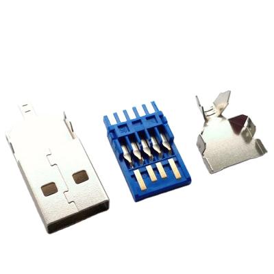 China audio & Video USB 3.0 One Plug Connector With Grommet Type USB Plug One Cable Plug for sale