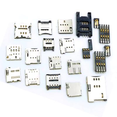 China micro pin 8 pin 2.54mm connector 6 pin 2.54mm micro sd tf sim card connector push nano push type for sale