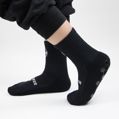 China Breathable Luxury Custom Logo Mens Kids Designers Manufacturers Sports Long Grip Socks For Soccer Football for sale