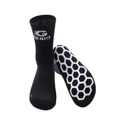 China Wholesale Custom Logo Design Men Women Youth Breathable Child Anti Slip Compression Soccer Sport Boots Soccer Grip Running Socks for sale