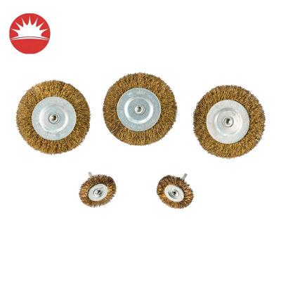 China Circular Steel Wire Deburring Polishing Flat Brush Wheel for sale