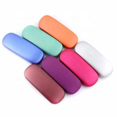 China Eco-Friendly Mercerized Hard Gift Leather Metal Spectacle Case Optical Glass Case Reading Glass Case for sale