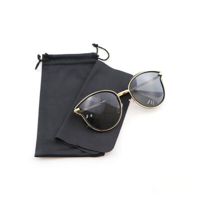 China Eco-Friendly Portable Sunglasses Microfiber Pouch With Cleaning Cloth Glasses Bag Customized Colorful Soft Pouch for sale