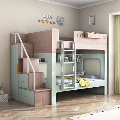 China Bed.kids bed.kids bunk furniture. Storage. New Design School Bedroom Kids Bunk Bed Modern Nordic Blue Double for sale