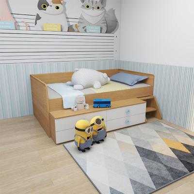 China Simple bed.kids bed .kids furniture. Solid Wood Storage Children's Furniture With Drawers Single Bed Storage Chest for sale