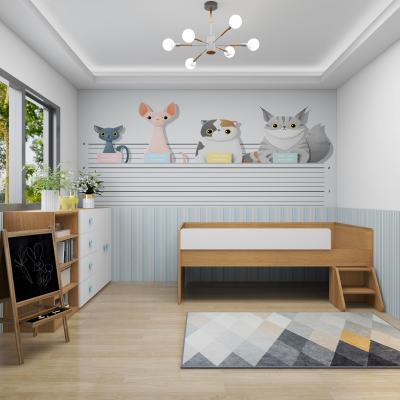 China Simple bed.kids bed .kids furniture. Simple Color Wood Grain Children's Bed Simple And Economical Storage Children's Furniture for sale