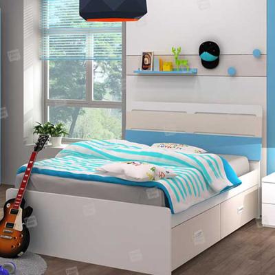 China Simple bed.kids bed .kids furniture. Wholesale Furniture Children's Bedroom Apartment Storage School Single Bed With Drawer Storage Cabinet for sale