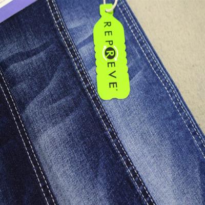 China Stretch Made From Repreve Recycled Plastic Bottles Stretch Denim Fabric Jeans Cloth for sale