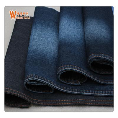 China TWILL faux knitted denim fabric 75% cotton23%polyster2%spandex denim fabric for jeans clothes for sale