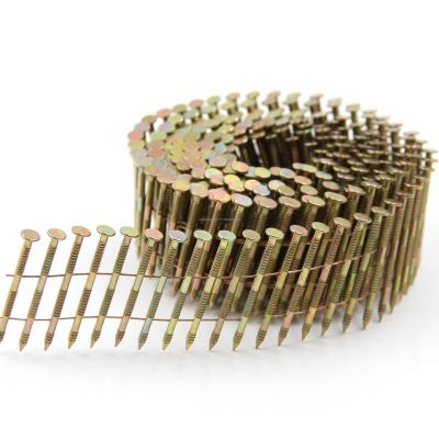 China Q235 Flat 2.1x36mm Galvanized Smooth Screw Ring Coil Nails For Wood Products for sale