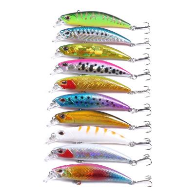 China ABS Plastic Hot Selling Hard Minnow Bait Sinking Fishing Lures Mini Minnow With Treble Hook for sale