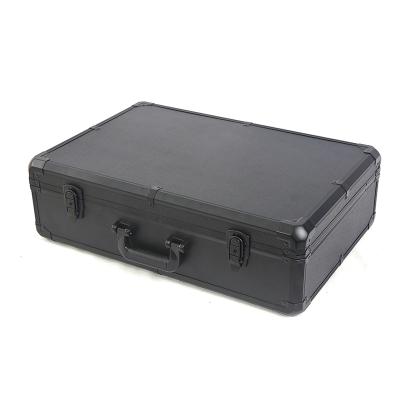 China Aluminum + wood exterior: 580*300*160 mm high quality portable black aluminum case with customized foam for sale