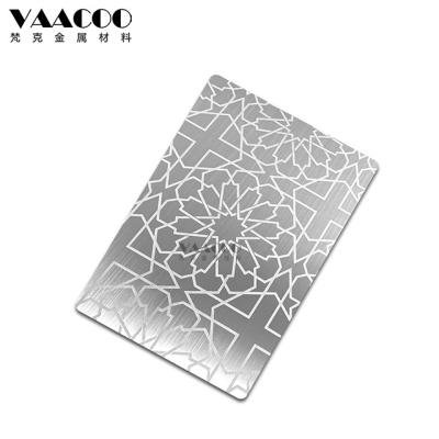 China Building Foshan Factory 201 Stainless Steel 304 316 Hairline Elevator Door Panel Decorative Etched-D Sheet for sale