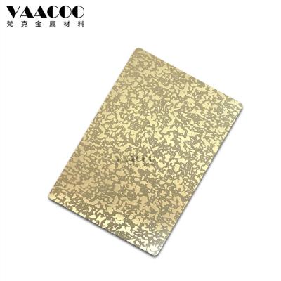 China Construction Foshan Factory 201 304 316 Stainless Steel Hairline Etched Bronze Matt AFP Elevator Door Panel Decorative Leaf for sale