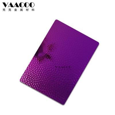 China Building Foshan factory 201 304 316 mirror purple honeycomb-b stainless steel embossed sheet for sale