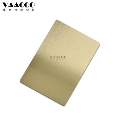 China Construction Foshan Factory 201 Stainless Steel 304 316 Hairline Brush Champagne Gold Sheet for sale