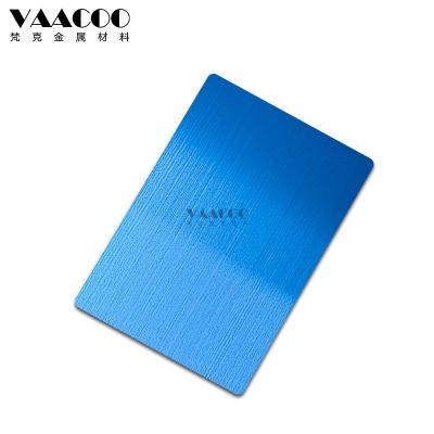 China Construction Foshan Factory 201 Stainless Steel 304 316 Blue Hairline Brush Sheet for sale