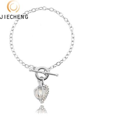 China 2018 Trendy Wholesale Silver Plated Pearl Jewelry Designs Cage Bracelet Fashion Freshwater Pearl Bracelet for sale