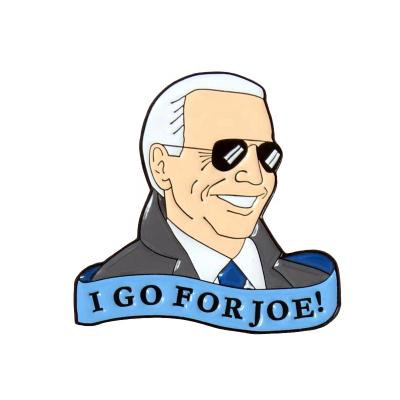 China Wholesale Custom USA Joe Biden Defenders Brooch Free Sample Hard Enamel Metal Lapel Pin for sale