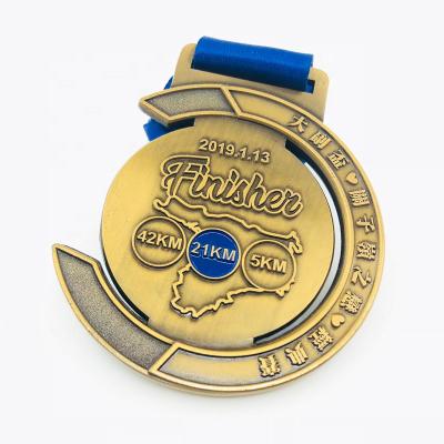 China New Cheap Wholesale China 2019 Marathon 21K Finishing Half Medal for sale