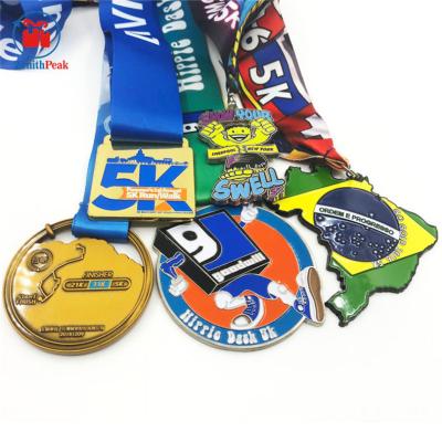 China Europe China Products Wholesale Custom Metal Casting Blank Award Medals And Ribbons for sale