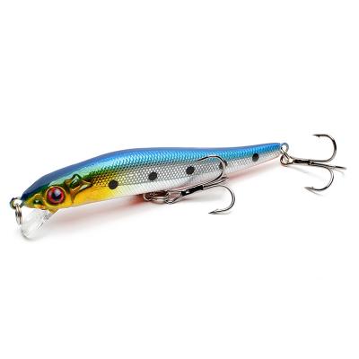 China ABS Plastic Minnow Fishing Lure Bait Bass Wobblers Lures Crankbait Pike Treble Hooks Tackle for sale